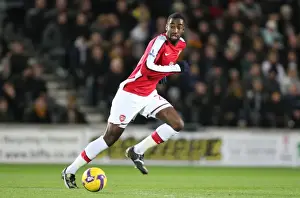 Hull City V Arsenal 2008-9 Prints: Johan Djourou in Action: Arsenal's Dominant Performance against Hull City (17/1/2009)