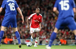 Johan Djourou in Action Against Manchester United in Arsenal's Semi-Final Defeat in the UEFA Champions League, Emirates Stadium, 5/5/09