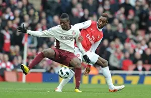 Johan Djourou (Arsenal) Asamoah Gyan (Sunderland). Arsenal 0: 0 Sunderland