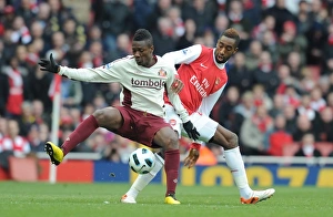 Johan Djourou (Arsenal) Asamoah Gyan (Sunderland). Arsenal 0:0 Sunderland Johan Djourou (Arsenal) Asamoah Gyan (Sunderland). Arsenal 0:0 Sunderland