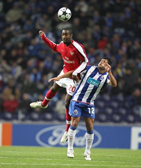 FC Porto v Arsenal 2008-9 Collection: Johan Djourou (Arsenal) Hulk (FC Porto)