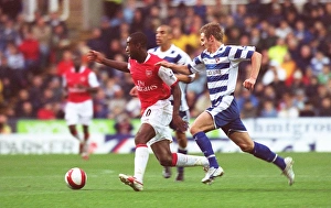 Reading v Arsenal Collection: Johan Djourou (Arsenal) Kevin Doyle (Reading)