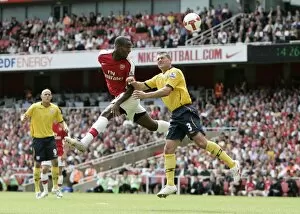 Images Dated 16th August 2008: Johan Djourou (Arsenal) Paul Robinson (West Brom)