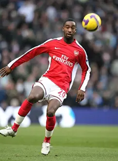 Manchester City V Arsenal 2008-09 Prints: Johan Djourou: Arsenal's Defensive Struggle Against Manchester City's 3-0 Victory