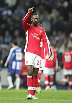 FC Porto V Arsenal 2008-9 Prints: Johan Djourou: Arsenal's Defensive Wall at Porto's Estadio do Dragao