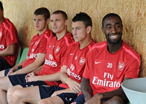 Johan Djourou and Marouane Chamakh (Arsenal). Arsenal Training Camp, Bad Waltersdorf Johan Djourou and Marouane Chamakh (Arsenal). Arsenal Training Camp, Bad Waltersdorf