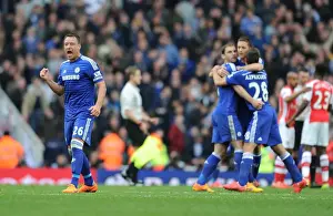 Arsenal V Chelsea 2014/15 Prints: John Terry's Triumphant Celebration: Chelsea's Victory over Arsenal in the Premier League 2014/15