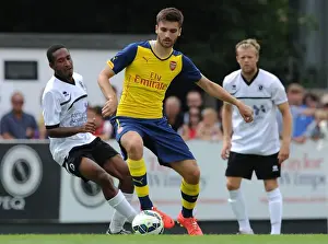 Boreham Wood V Arsenal Prints: Jon Toral Outmaneuvers Ricky Shakes in Arsenal's Pre-Season Victory over Borehamwood