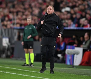 Images Dated 21st March 2023: Jonas Eidevall Leads Arsenal in UEFA Women's Champions League Clash against Bayern Munich