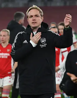 Arsenal Women V VfL Wolfsburg 2021-22 Prints: Jonas Eidevall Leads Arsenal Women in UEFA Champions League Quarterfinal Battle against VfL Wolfsburg