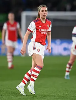VfL Wolfsburg V Arsenal Women 2021-22 Prints: Jordan Nobbs Battles for Arsenal's Champions League Victory: Arsenal Women vs