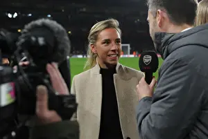 Arsenal V AC Milan 2017-18 Prints: Jordan Nobbs at Half-Time: Arsenal Women's Battle against AC Milan in UEFA Europa League