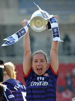 Arsenal Ladies v Bristol Academy - FA Cup Final 2013 Collection: Jordan Nobbs Lifts FA Womens Cup for Arsenal after Victory over Bristol Academy