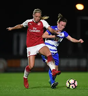 Arsenal Women V Reading Women 2017-18 Prints: Jordan Nobbs vs. Remi Allen: Clash of Midfield Titans in Arsenal Women vs