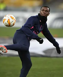 FC Vorskla Poltava V Arsenal 2018-19 Prints: Jordi Osei-Tutu: Arsenal's Young Star Shines in UEFA Europa League Match Against Vorskla Poltava