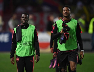 Red Star Belgrade v Arsenal 2017-18 Gallery: Jordi Osei-Tutu and Chuba Akpom (Arsenal). Red Star Belgrade 0: 1 Arsenal. Europa League