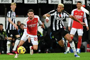 Newcastle United V Arsenal 2023-24 Prints: Jorginho Fights Off Joelinton: Intense Battle in Newcastle United vs