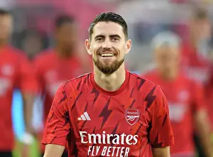 Jorginho's Pre-Game Focus: Arsenal FC vs MLS All-Stars at the 2023 Audi Field Showdown