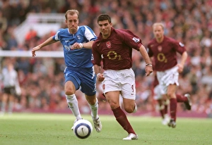 Arsenal v Birmingham 2005-6 Gallery: Jose Reyes (Arsenal) Jamie Clapham (Birmingham). Arsenal 1: 0 Birmingham City