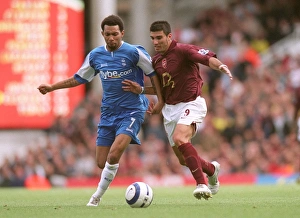 Arsenal v Birmingham 2005-6 Gallery: Jose Reyes (Arsenal) Jermaine Pennant (Birmingham). Arsenal 1: 0 Birmingham City