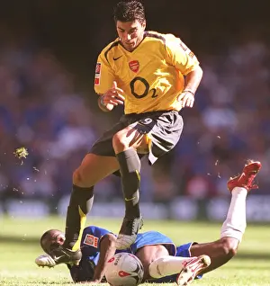 Chelsea V Arsenal - Comm Shield 2005-06 Prints: Jose Reyes vs Claude Makelele: A Clash of Titans in the 2005 FA Community Shield