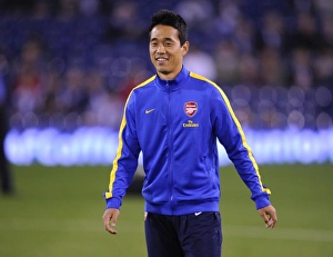 West Bromwich Albion V Arsenal 2013-14 - Capital Cup Prints: Ju-Young Park in Action: Arsenal vs. West Bromwich Albion, Capital One Cup 2013-14
