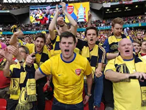 Arsenal V Aston Villa - FA Cup Final 2015 Prints: Jubilant Arsenal Fans Celebrate FA Cup Victory: Arsenal 4-0 Aston Villa (FA Cup Final)