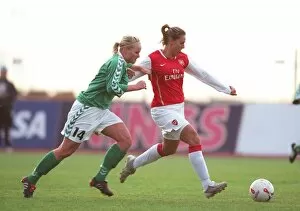 Breidablik v Arsenal Ladies 2006-07 Collection: Julie Fleeting (Arsenal) Elin Bjornsdottir (Bredablik)