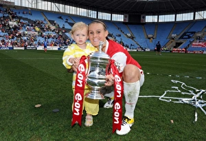 Julie Fleeting (Arsenal) with the FA Cup Trophy. Arsenal Ladies 2:0 Bristol Academy Julie Fleeting (Arsenal) with the FA Cup Trophy. Arsenal Ladies 2:0 Bristol Academy