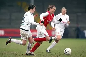 Arsenal Ladies v Leeds United - League Cup Final 2006-07 Collection: Julie Fleeting (Arsenal) Jess Wright (Leeds)