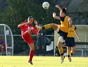 Arsenal Ladies v Neulengbach 2008-9 Collection: Julie Fleeting (Arsenal) Liese Brancao (Neulengbach)