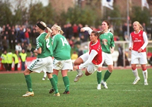 Breidablik v Arsenal Ladies 2006-07 Collection: Julie Fleeting scores her 1st goal Arsenals 4th