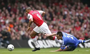 Arsenal V Chelsea, Carling Cup Final Prints: Julio Baptista (Arsenal) John Terry (Chelsea) Arsenal 1: 2 Chelsea