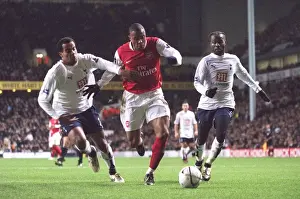 Julio Baptista (Arsenal) Tom Huddlestone and Pascal Chimbonda (Tottenham)