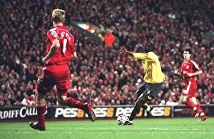 Liverpool v Arsenal - Carling Cup Collection: Julio Baptista scores his 3rd goal Arsenals 5th