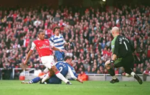 Arsenal V Reading 2006-07 Prints: Julio Baptista scores Arsenals 2nd goal past Marcus Hahnemann