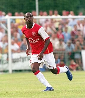 Schwadorf v Arsenal 2006-07 Collection: Justin Hoyte in Action for Arsenal at Schwadorf Pre-Season Friendly, 2006