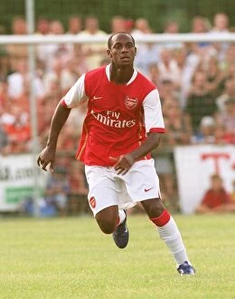 Schwadorf v Arsenal 2006-07 Collection: Justin Hoyte in Action: Arsenal's Dominance in Pre-Season Friendly against Schwadorf (July 31, 2006)