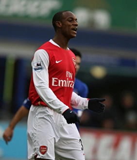 Justin Hoyte Defending for Arsenal at Goodison Park, March 2007: Everton vs Arsenal, Barclays Premiership