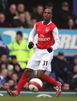 Everton V Arsenal 2006-7 Prints: Justin Hoyte vs Everton: 1-0 Arsenal, Barclays Premiership, Goodison Park, 2007