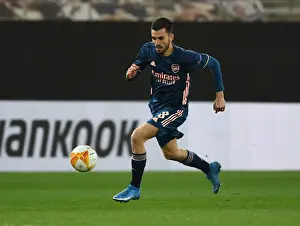 Olympiacos V Arsenal 2020-21 Prints: Empty Karaiskakis Stadium: Dani Ceballos Plays in Silence during Olympiacos vs