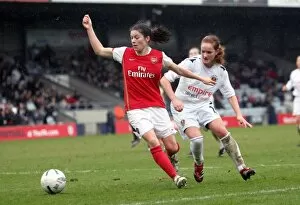 Arsenal Ladies v Leeds United - League Cup Final 2006-07 Collection: Karen Carney (Arsenal) Sophie Bradley (Leeds)