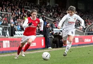 Images Dated 5th March 2007: Karen Carney (Arsenal) Sue Smith (Leeds)