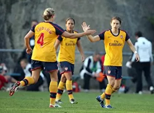 Karen Carney celebrates scoring her 2nd goal for Arsenal