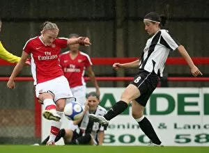 Images Dated 7th October 2009: Katie Chapman (Arsenal) Natalia Chatzigiannidou (PAOK)