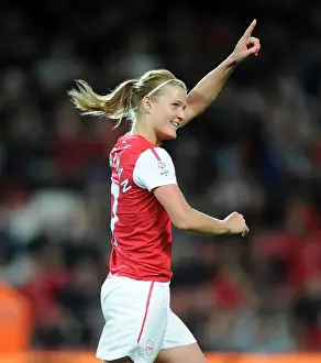 Katie Chapman celebrates scoring Arsenals 2nd goal. Arsenal Ladies 3: 1 Chelsea Ladies