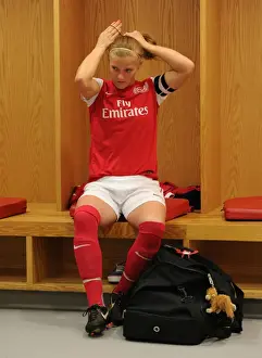 Katie Chapman: Focus and Determination before Arsenal Ladies vs Chelsea LFC