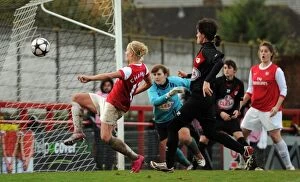 Images Dated 11th November 2010: Katie Chapman scores Arsenals 4th goal. Arsenal Ladies 4: 1 Rayo Vallecano