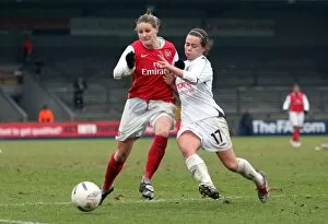 Images Dated 5th March 2007: Kelly Smith (Arsenal) Alex Culvin (Leeds)