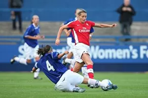Arsenal Ladies v Everton Community Shield 2008-09 Collection: Kelly Smith (Arsenal) Fara Williams (Everton)